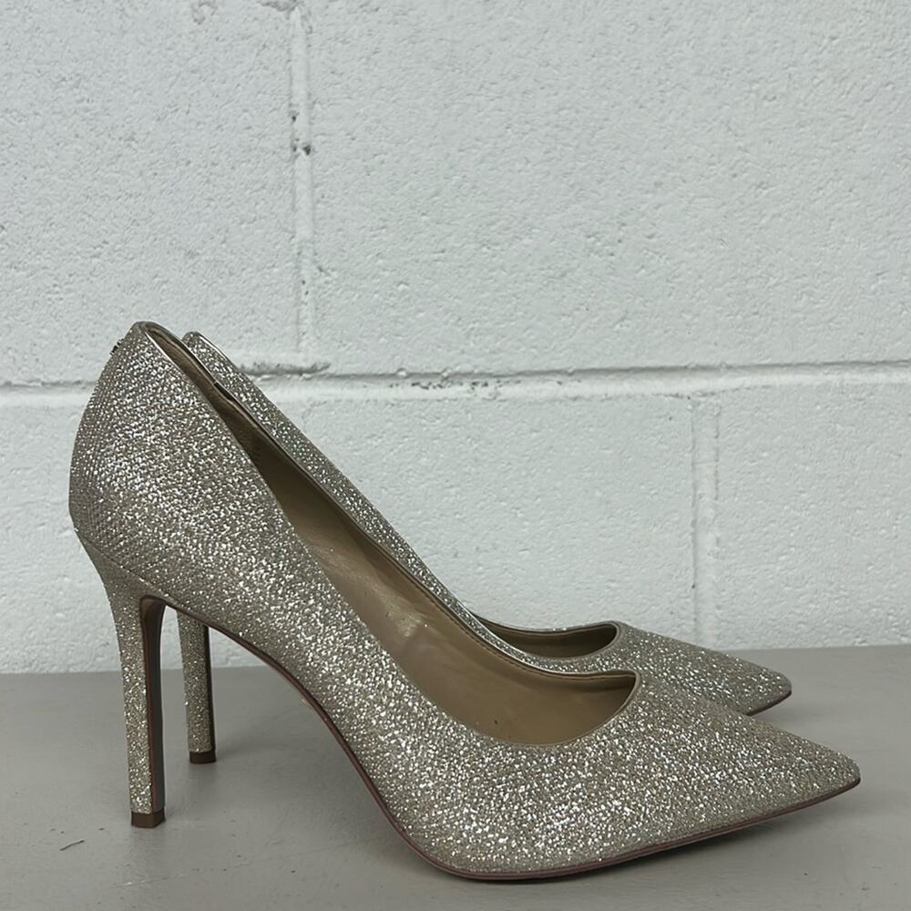 Sam edelman sz8.5 gold glitter heels pointed toe Danna pump sexy party clubbing